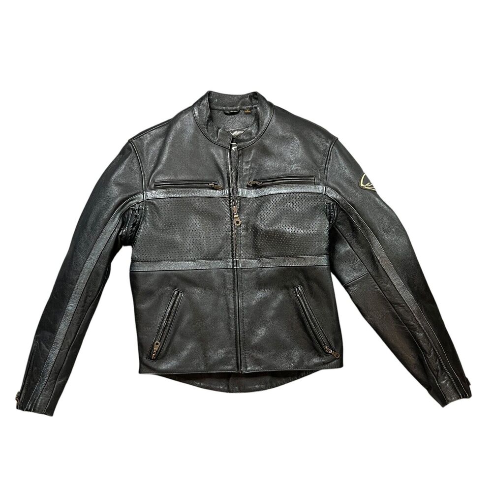 Sonic Racing Sports Jacket Womens Small Black Moto Full Zip Motorcycle Biker